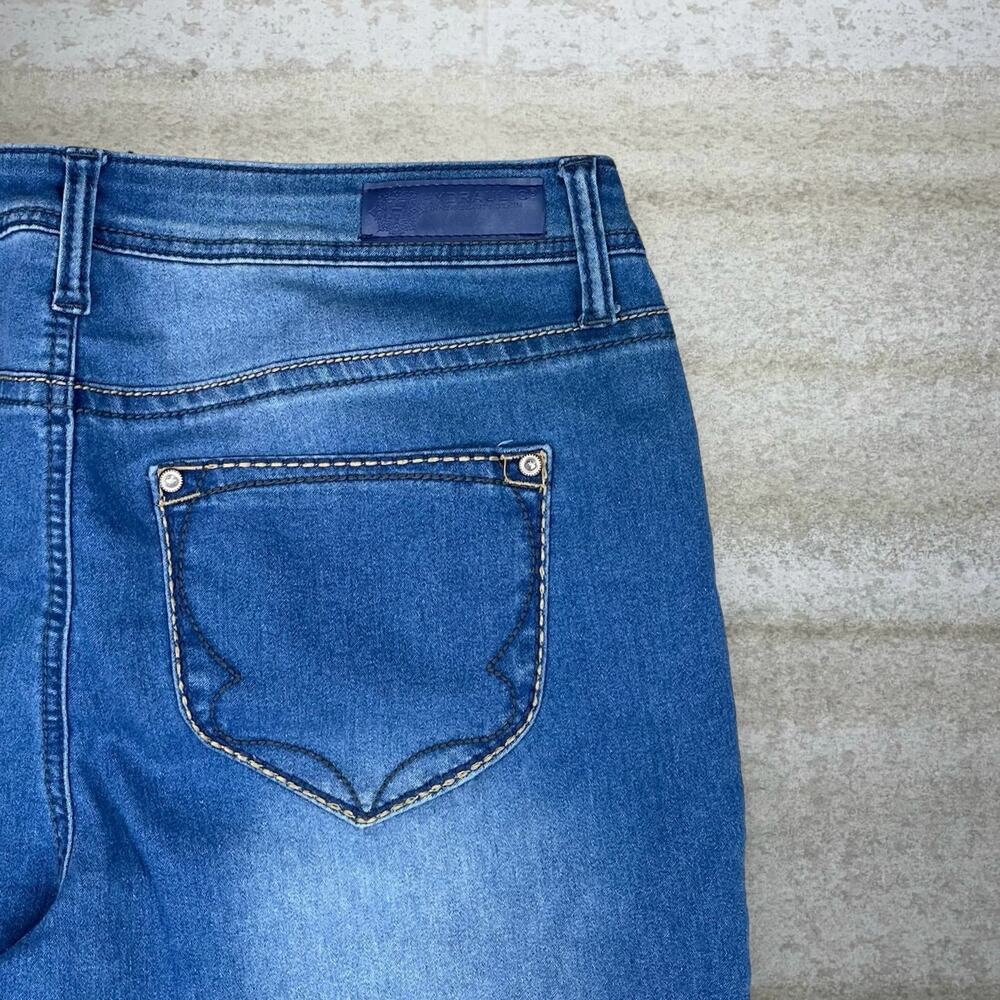 Vintage Y2K Hydraulics Jeans Womens 16 Skinny Medium Wash Midrise Embroidered - Picture 3 of 5